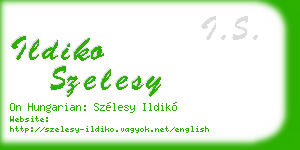 ildiko szelesy business card